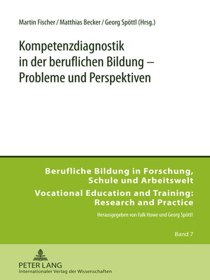 cover image of Kompetenzdiagnostik in der beruflichen Bildung  Probleme und Perspektiven